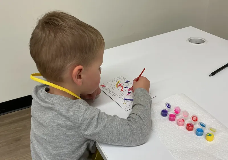 Art room at Autism Centers of Utah